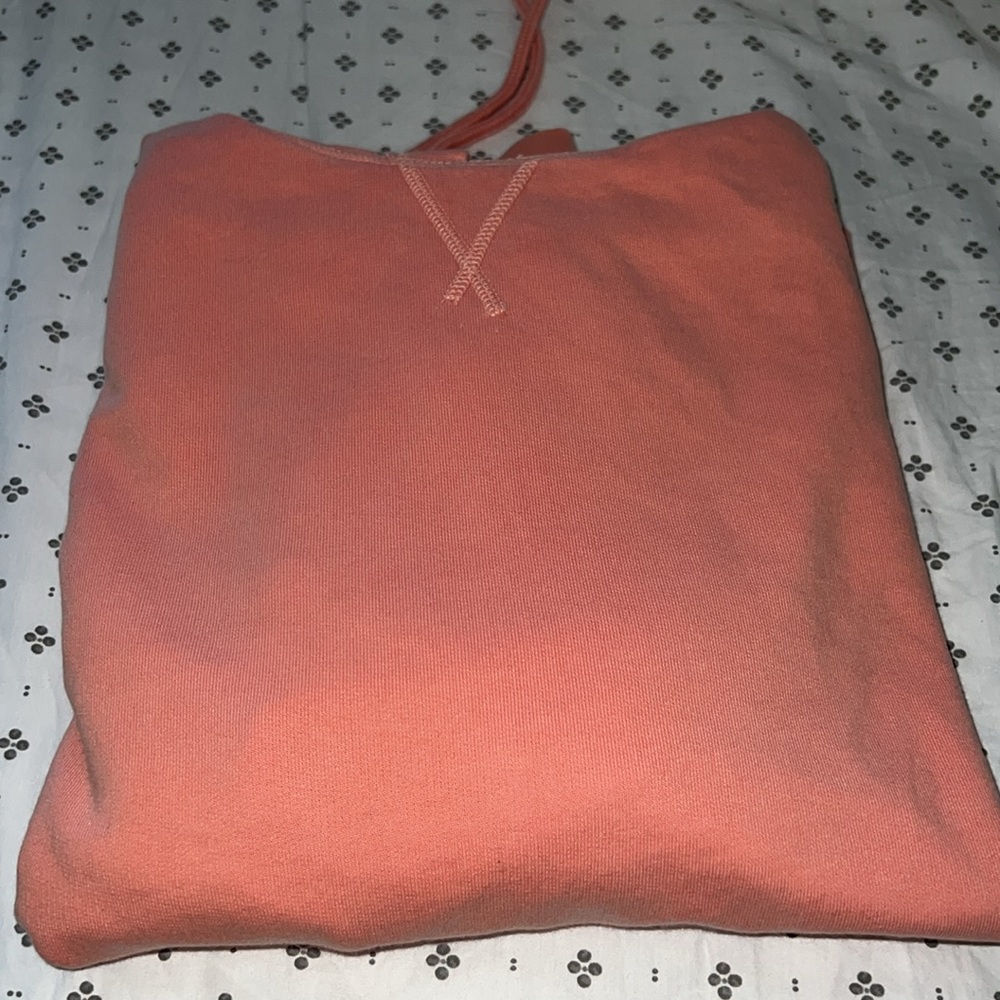 J. Crew Coral Hooded Sweatshirt M - Picture 6 of 6